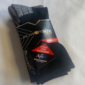 (2 for $20) NWT Powersox By Goldtoe 3 Pair Powerlites Med Size Socks 4-8 Aqua FX
